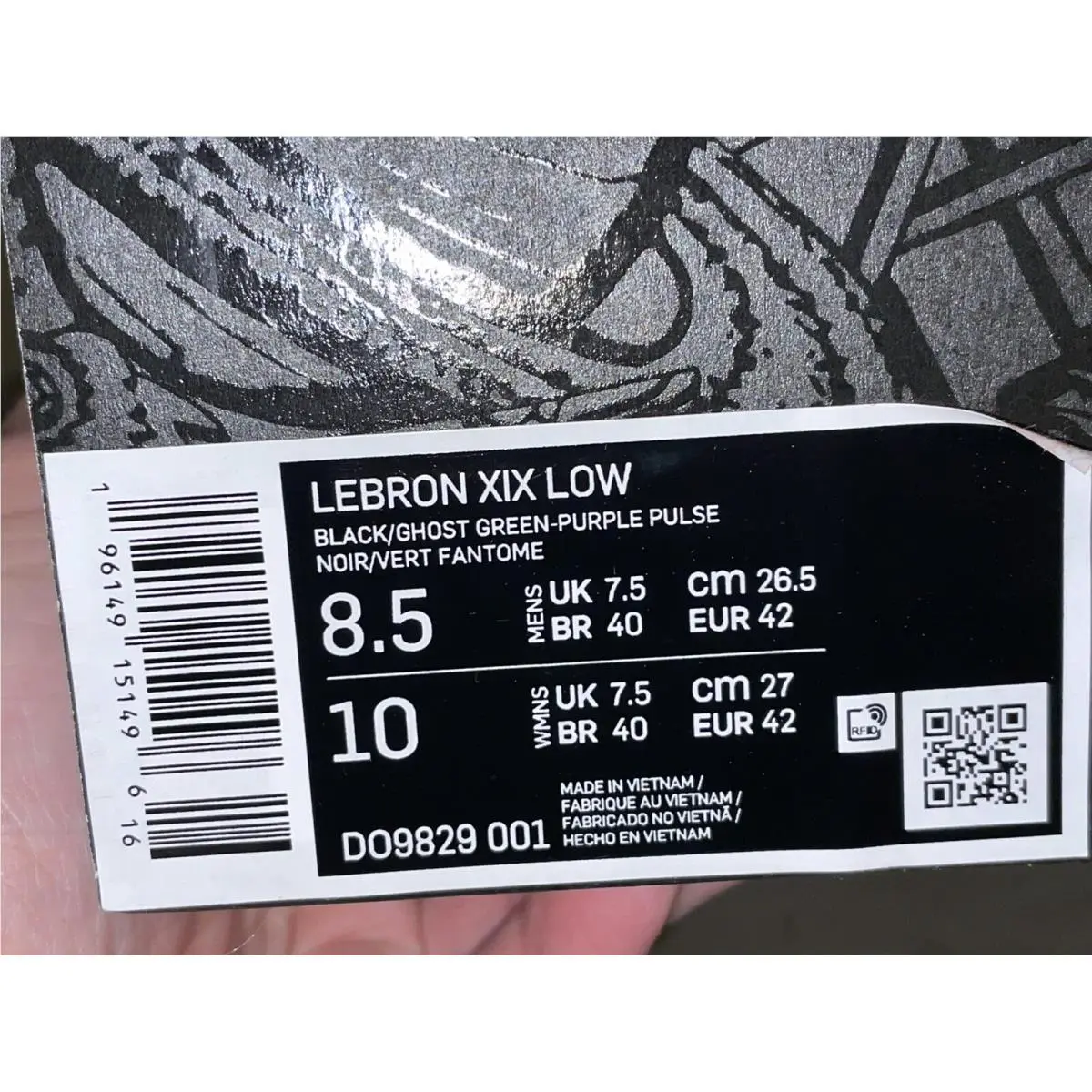 Nike shoes - Nike LeBron 19 - LeBron - DO9829-001 - Black / Ghost Green - Purple Pulse 4