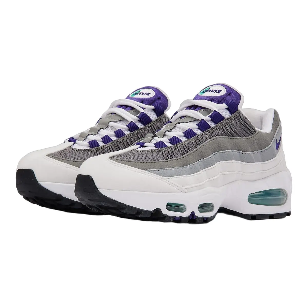 Nike shoes - Nike Air Max 95 Og - HJ5996-100 - White/Court Purple/Emerald Green/Wolf Grey 6