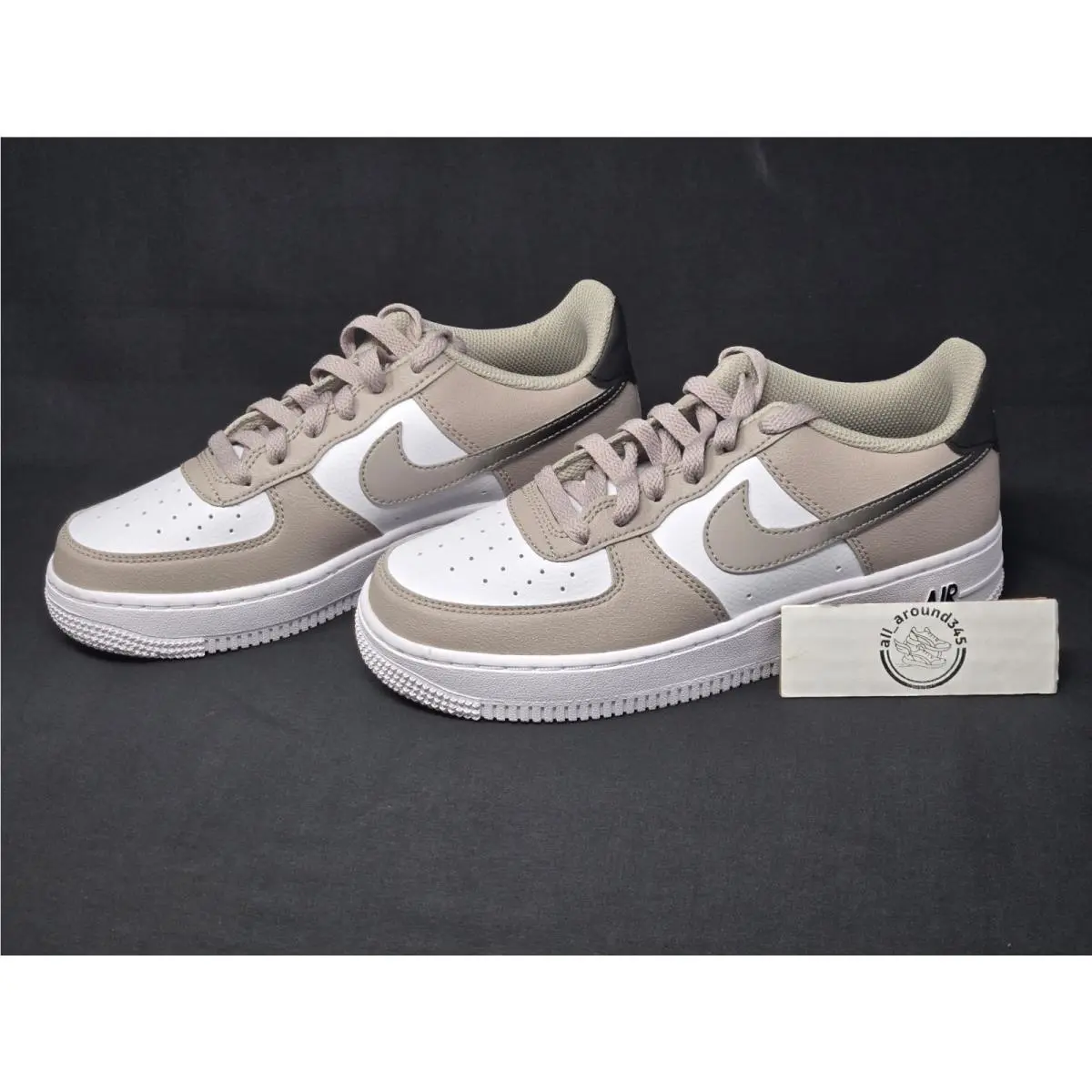 Nike Air Force 1 GS Youth Size 4.5 Womens 6 Grey Black White HV6360-001 Nby