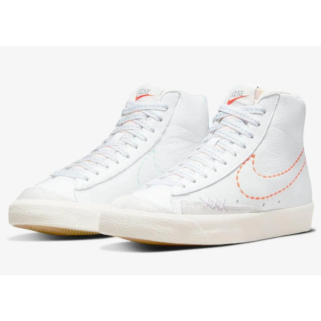 Nike Blazer Mid `77 Women Size 10.0 White Safety Orange Comfortable Rare