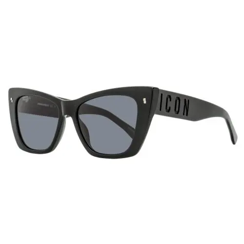 Dsquared2 Icon Cat Eye Sunglasses Icon 0006/S 807IR Black 53mm - Frame: Black, Lens: Gray