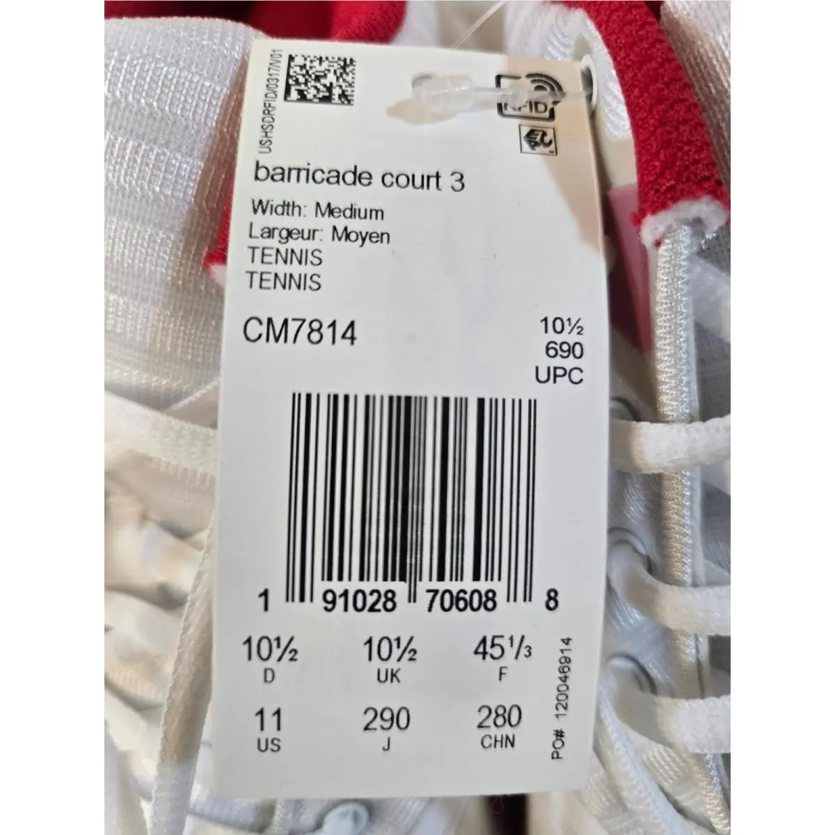 Adidas shoes - Barricade Court 3 - Barricade Court - White 1