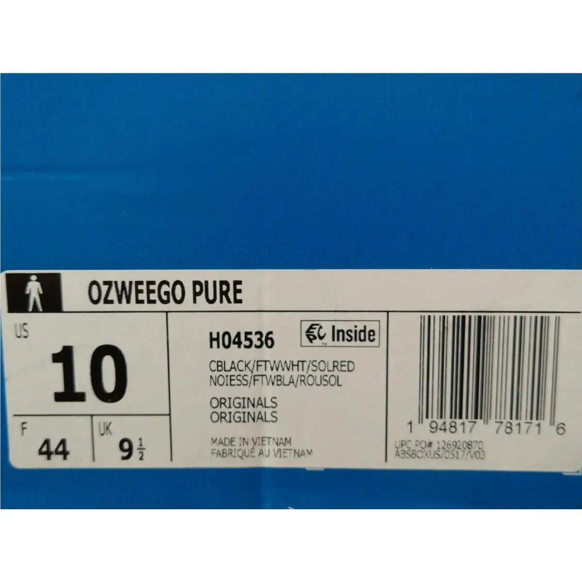 Adidas shoes - Adidas Ozweego Pure - Ozweego Pure - H04536 - Core Black / Cloud White - Solar Red, Manufacturer: Core Black / Cloud White - Solar Red (UPC: 194817781716) 8