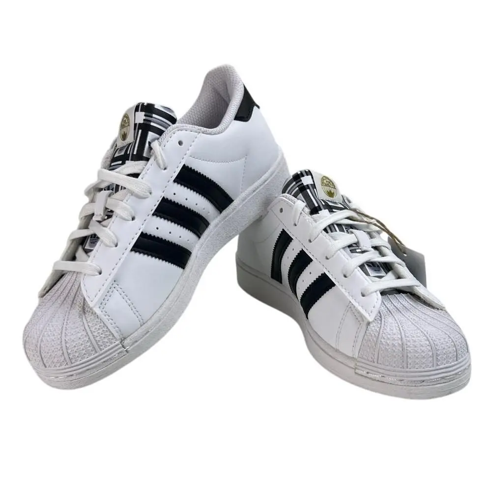 Adidas Kids Graphic Pop Superstar C White Black Gold Size 3 HP3259 - Black
