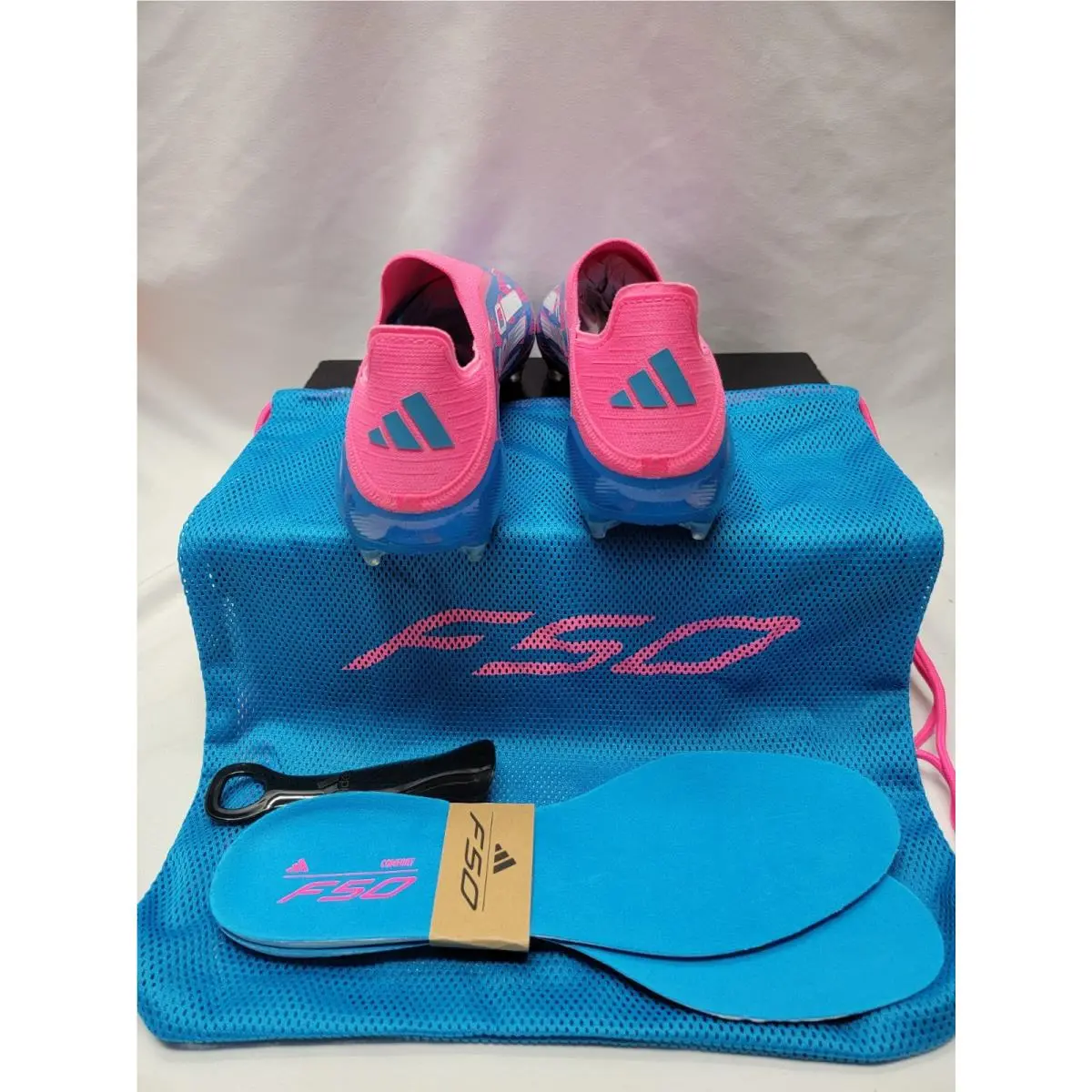 Adidas shoes - Adidas F50 Elite - Elite - IE8603 - Solar Blue / Future White / Pink (UPC: 197608479786) 3