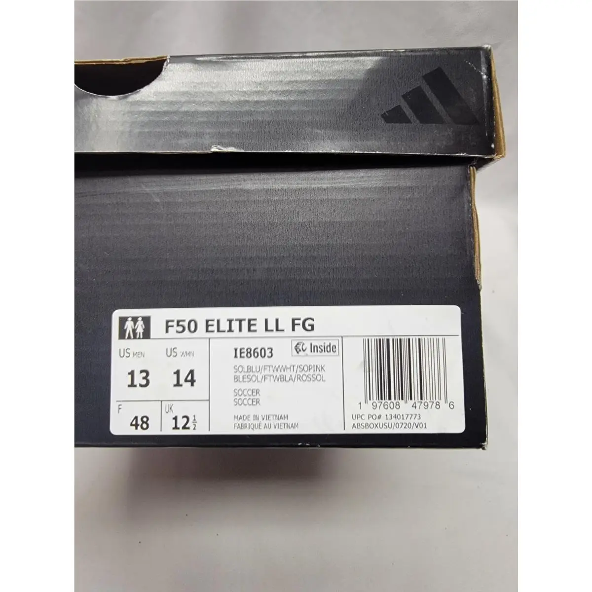Adidas shoes - Adidas F50 Elite - Elite - IE8603 - Solar Blue / Future White / Pink (UPC: 197608479786) 8