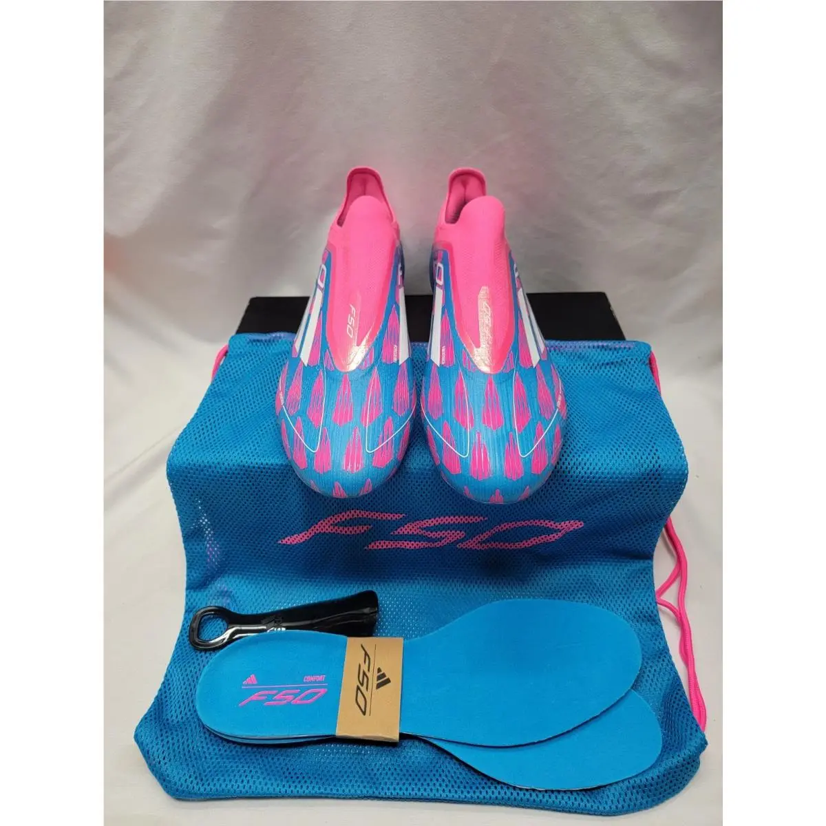 Adidas shoes - Adidas F50 Elite - Elite - IE8603 - Solar Blue / Future White / Pink (UPC: 197608479786) 2