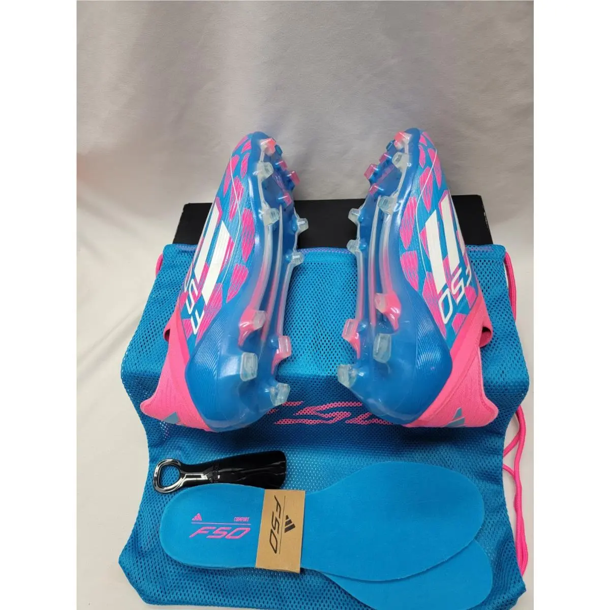 Adidas shoes - Adidas F50 Elite - Elite - IE8603 - Solar Blue / Future White / Pink (UPC: 197608479786) 4