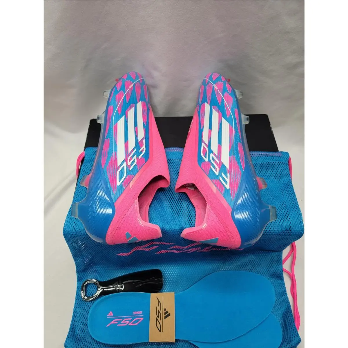 Adidas shoes - Adidas F50 Elite - Elite - IE8603 - Solar Blue / Future White / Pink (UPC: 197608479786) 5