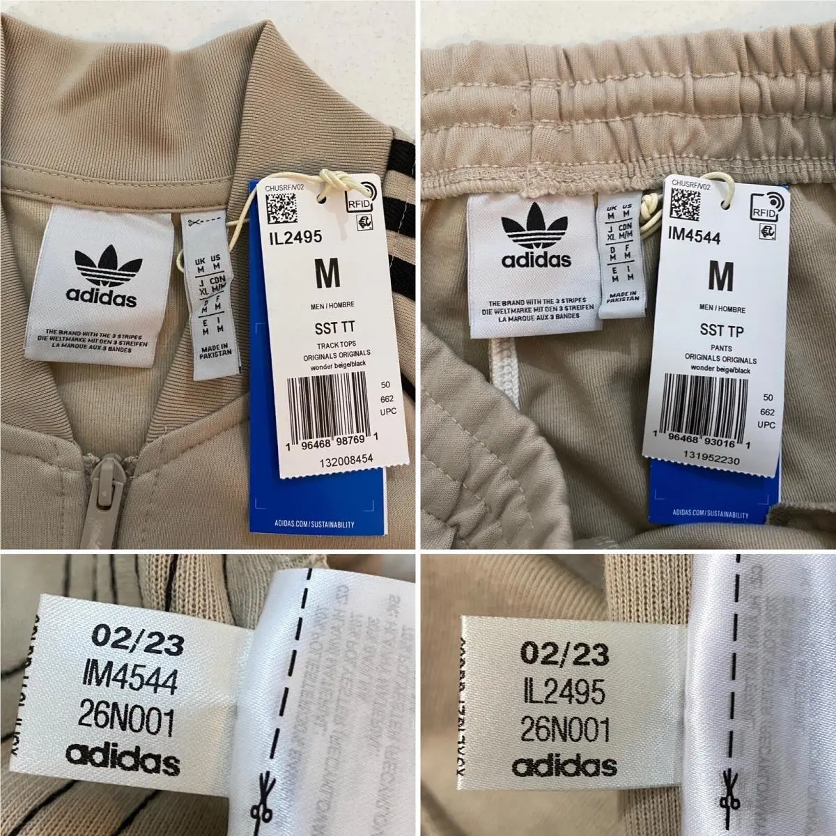 Adidas clothing - Wonder Beige Black 3