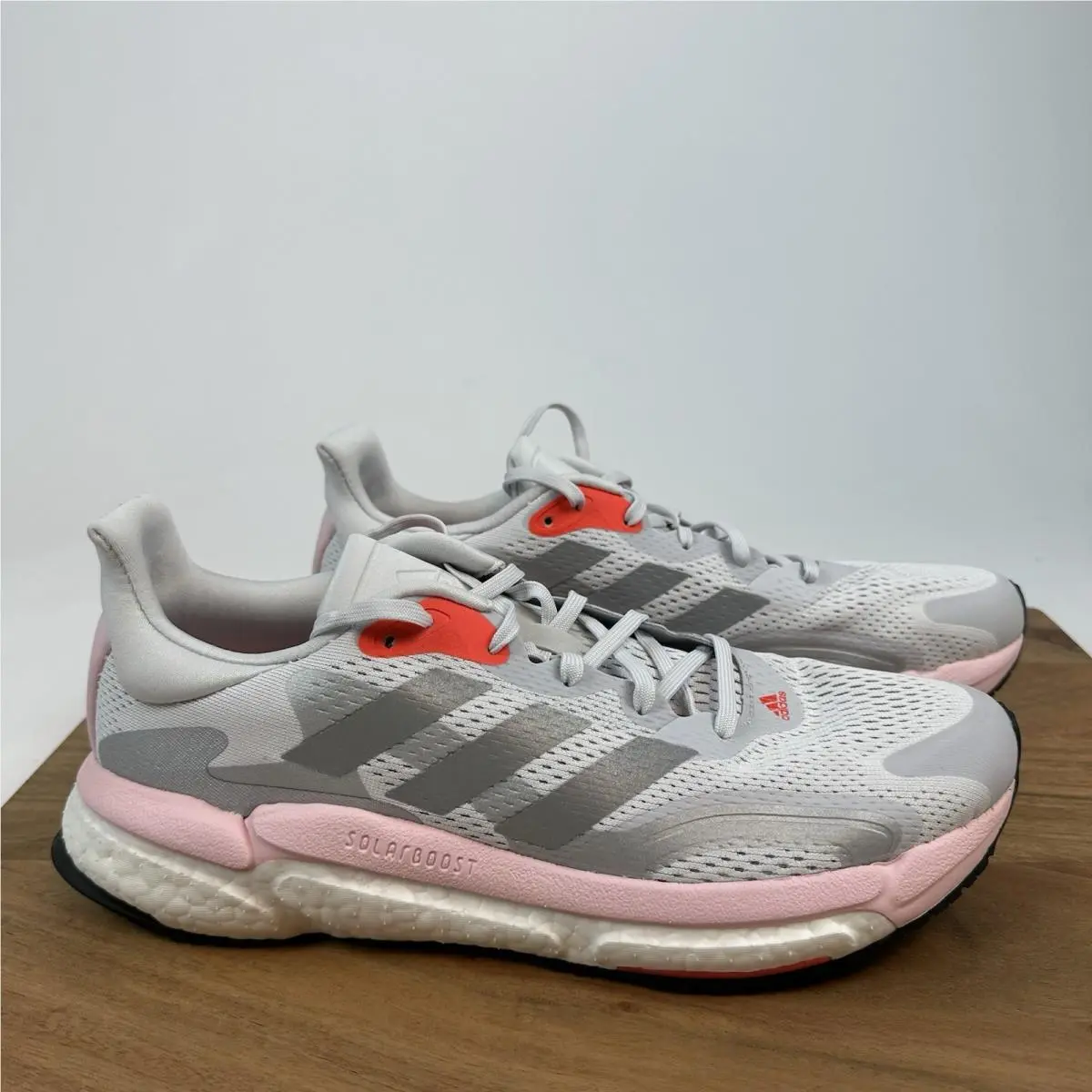 Womens Adidas Solar Boost 3 Gray Running Athletic Shoes Sneakers Size 9.5 B