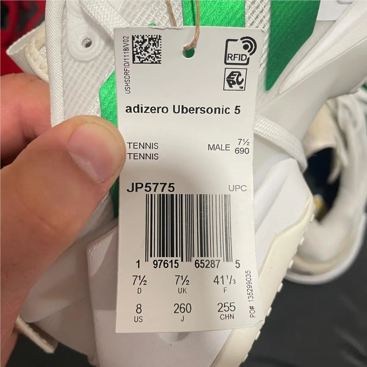 Adidas shoes - Adizero Ubersonic 5 JP5775 - Adizero Ubersonic - White 7
