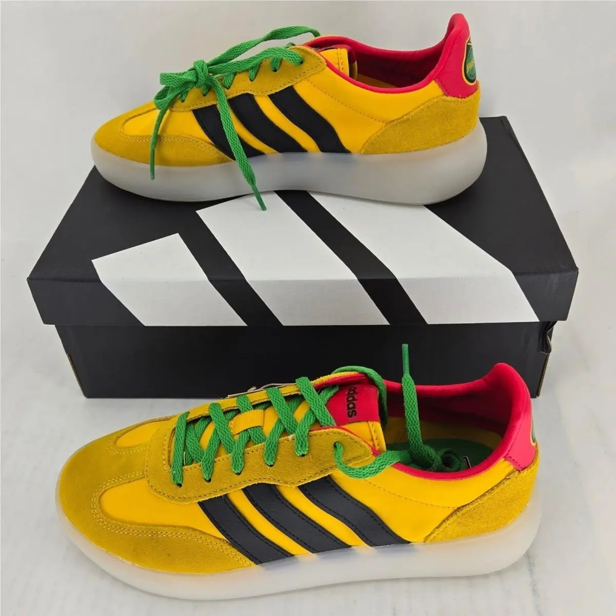 Adidas Barreda Decode J Football Jamaica Yellow HQ9468 Mens 6.5 Womens 8