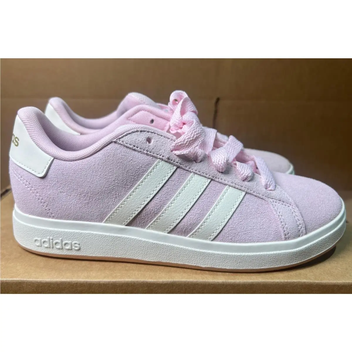Women’s Size 4.5 Adidas Grand Court 00s Pink White JP5895