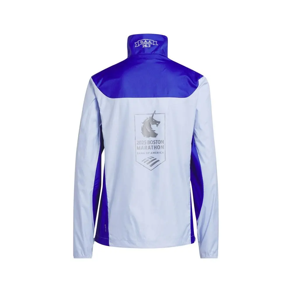 Adidas clothing - adidas Boston Marathon 2025 Own The Run Celebration Full Zip Jack - JN3002 - Blue (UPC: 196476420470) 0
