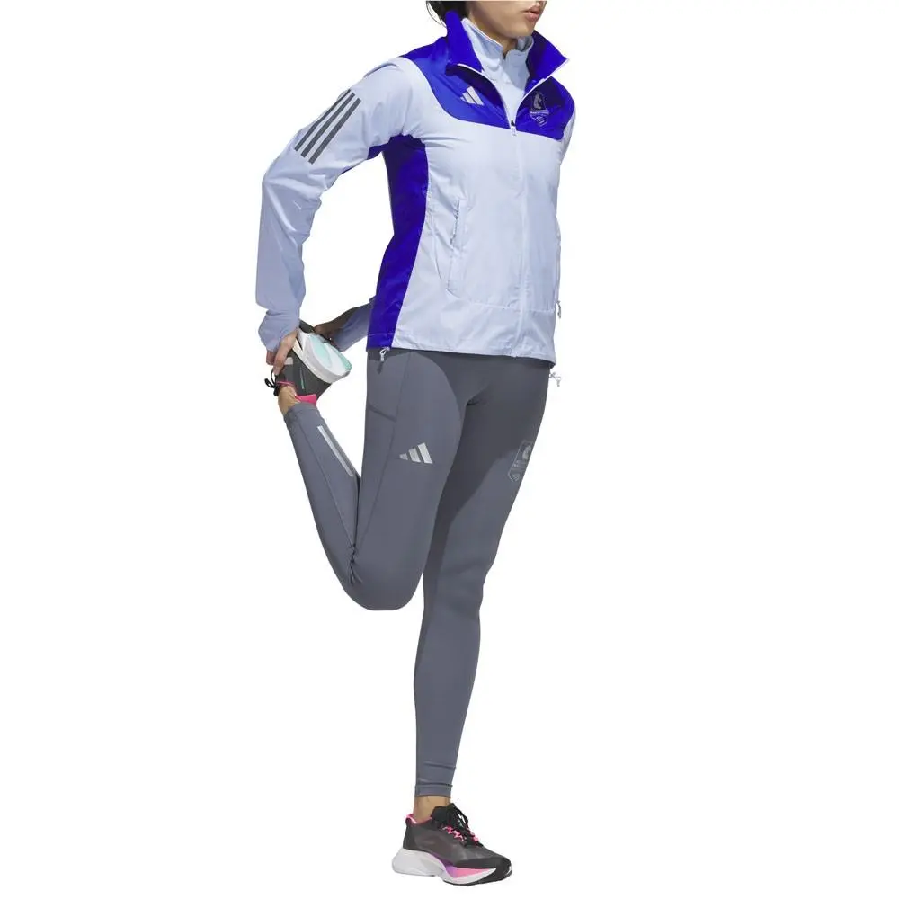 Adidas clothing - adidas Boston Marathon 2025 Own The Run Celebration Full Zip Jack - JN3002 - Blue (UPC: 196476420470) 3