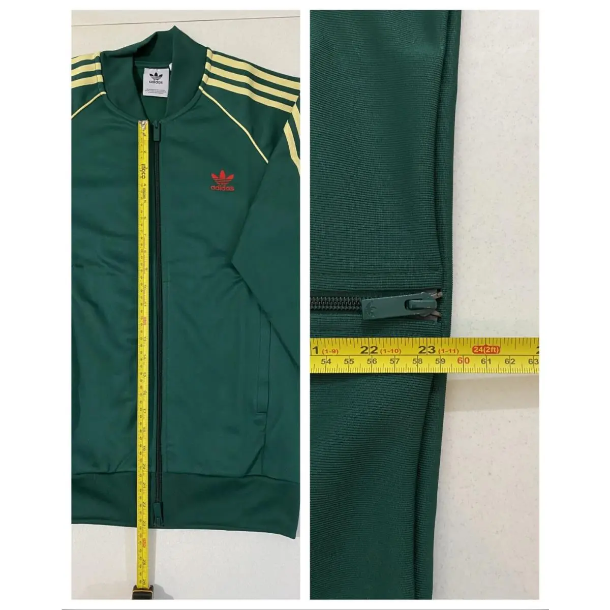 Adidas clothing - Collegiate Green Powder Yellow 9
