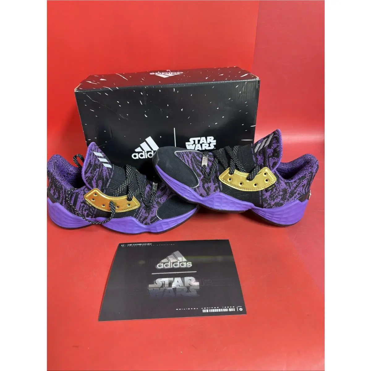 Star Wars x Adidas Harden Vol. 4 `purple Lightsaber` Size 6.5