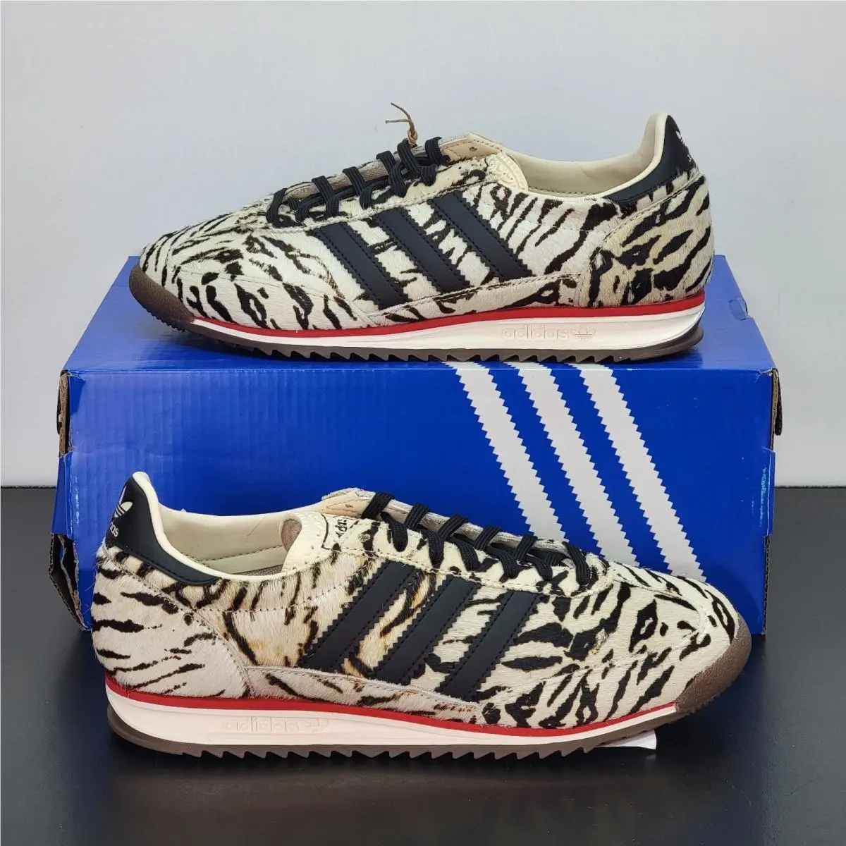 Adidas SL 72 OG Women`s Size 7.5 Athletic Shoes Black Off White Casual Sneakers
