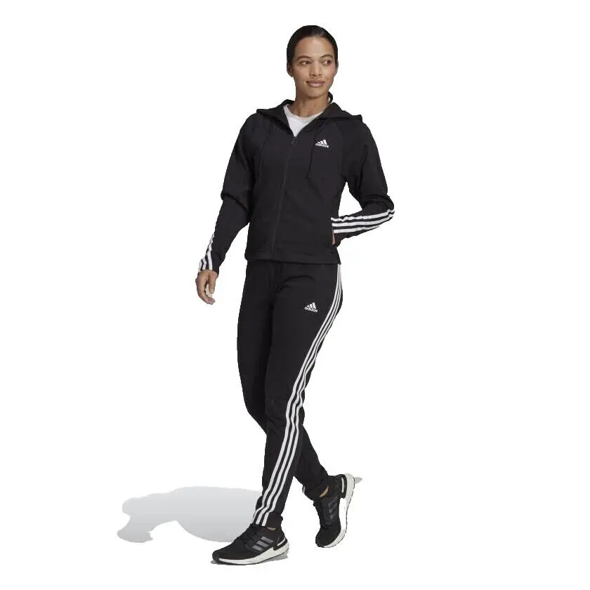 2-Piece Tracksuit Full Jogging Suit Hoodie Jacket XS Black Fleece Backing by Adidas