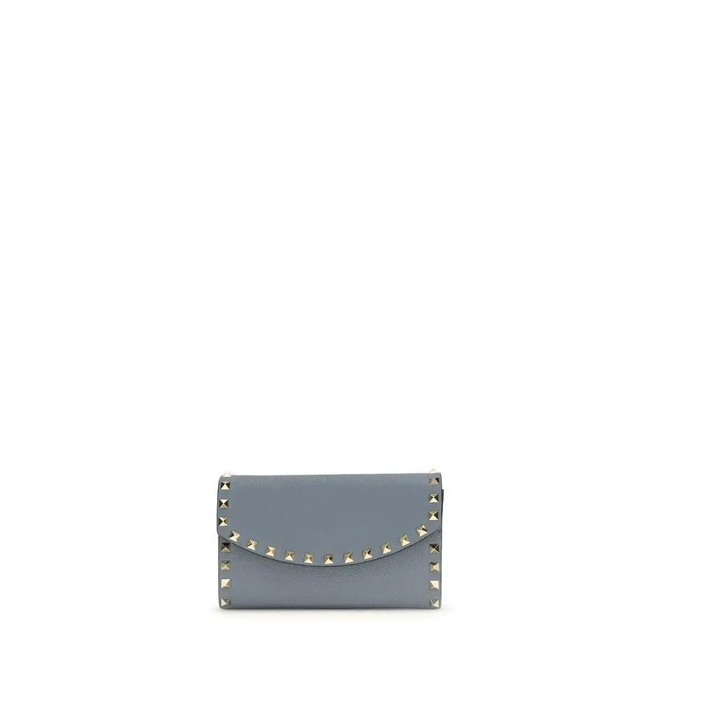 Valentino Garavani Blue Calf Leather Bos Taurus Wallet - VA8W2P0AR6VSHMXEBB