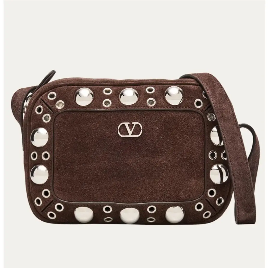 Garavani Nellcote Suede Crossbody Women`s Brown by Valentino