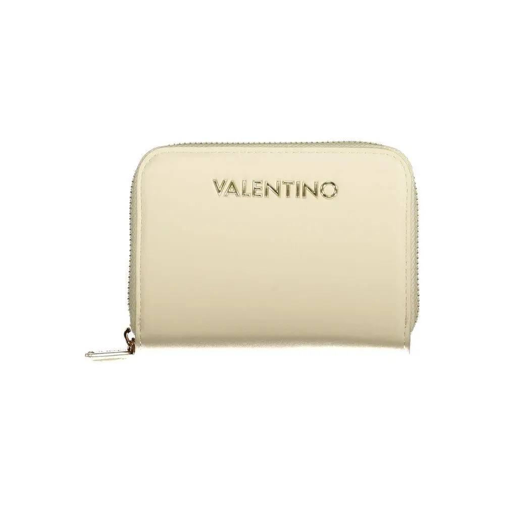 Mario Valentino Beige Polyurethane Women`s Wallet - VA-45117