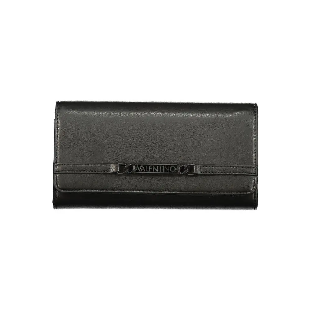 Mario Valentino Nero Polyurethane Women`s Wallet - VA-45896