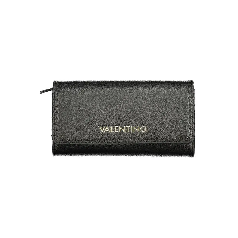 Mario Valentino Black Polyurethane Women`s Wallet - VA-45130