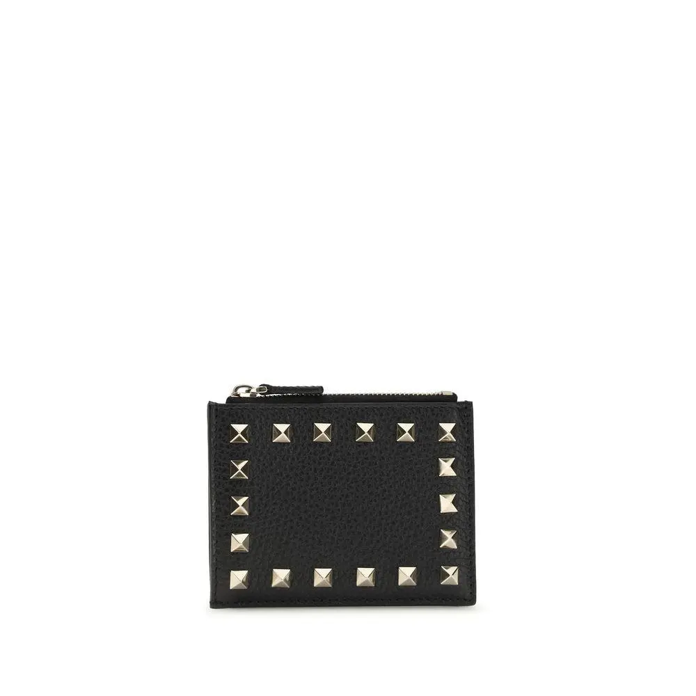Valentino Garavani Black Calf Leather Bos Taurus Wallet - VA8W2P0AI8VSH0NOBB