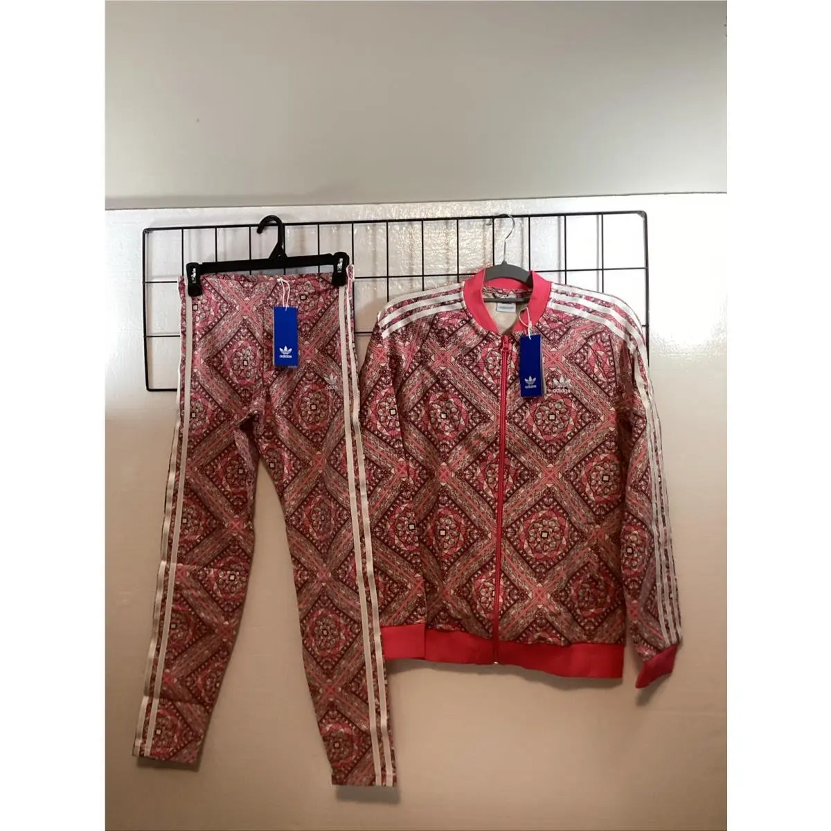 Adidas Originals Superstar Girls XL Pink Track Top Pants Set Sku 58828