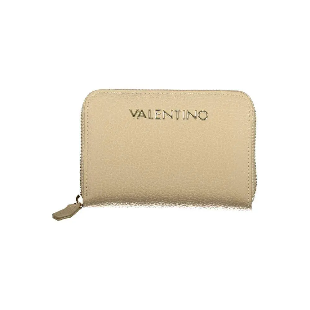 Mario Valentino Beige Polyurethane Women`s Wallet - VA-41099