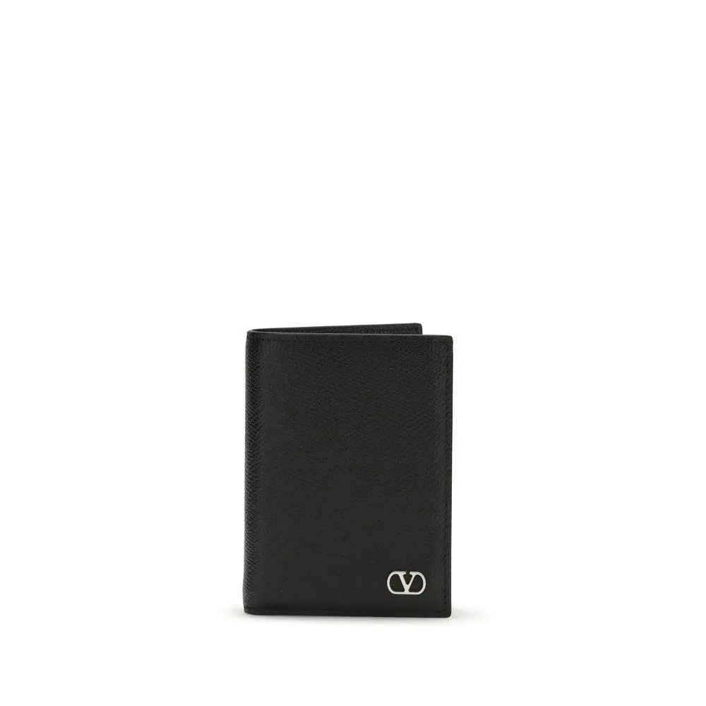 Valentino Garavani Black Calf Leather Bos Taurus Wallet - VA8Y2P0AP1UAG0NOBB