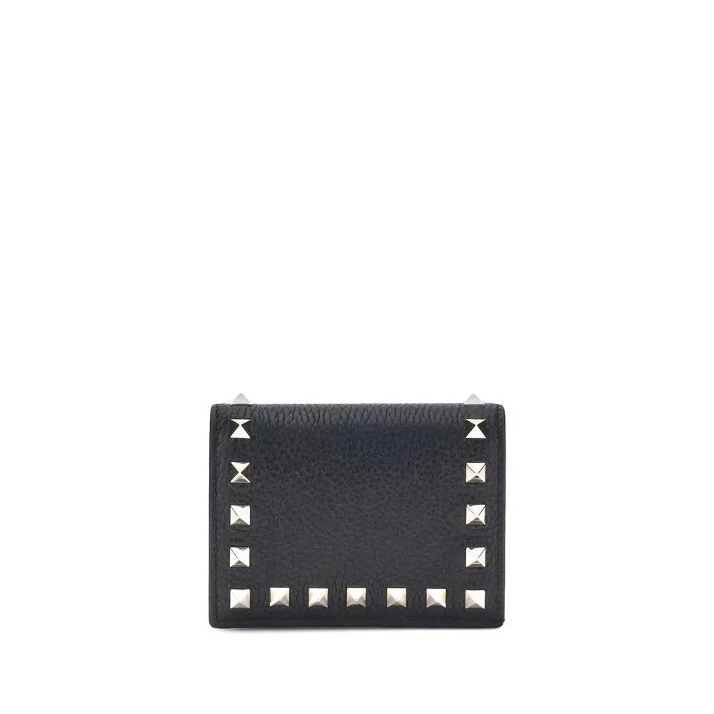Valentino Garavani Black Calf Leather Bos Taurus Wallet - VA8W2P0P39VSH0NOBB
