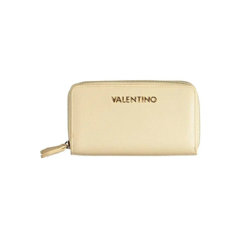 Mario Valentino Beige Polyurethane Women`s Wallet - VA-29944
