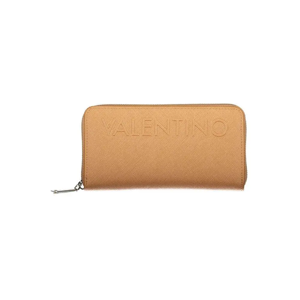 Mario Valentino Brown Polyurethane Women`s Wallet - VA-45887