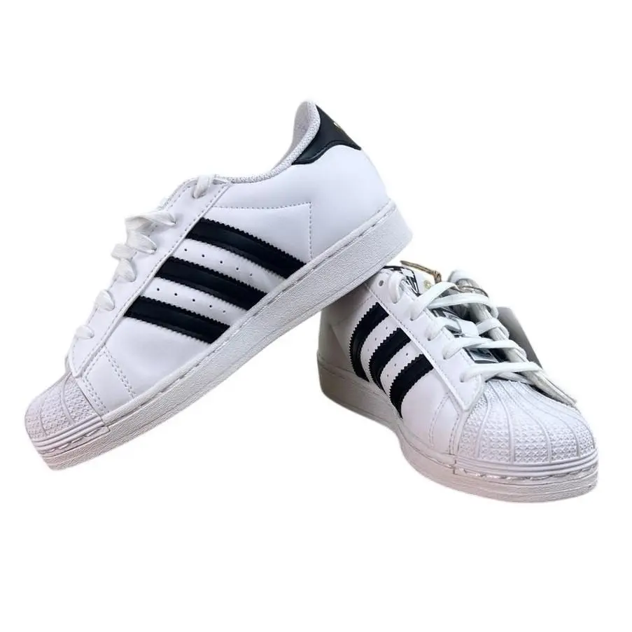 Adidas Kids Graphic Pop Superstar C White Black Gold Size 2 HP3259 - White