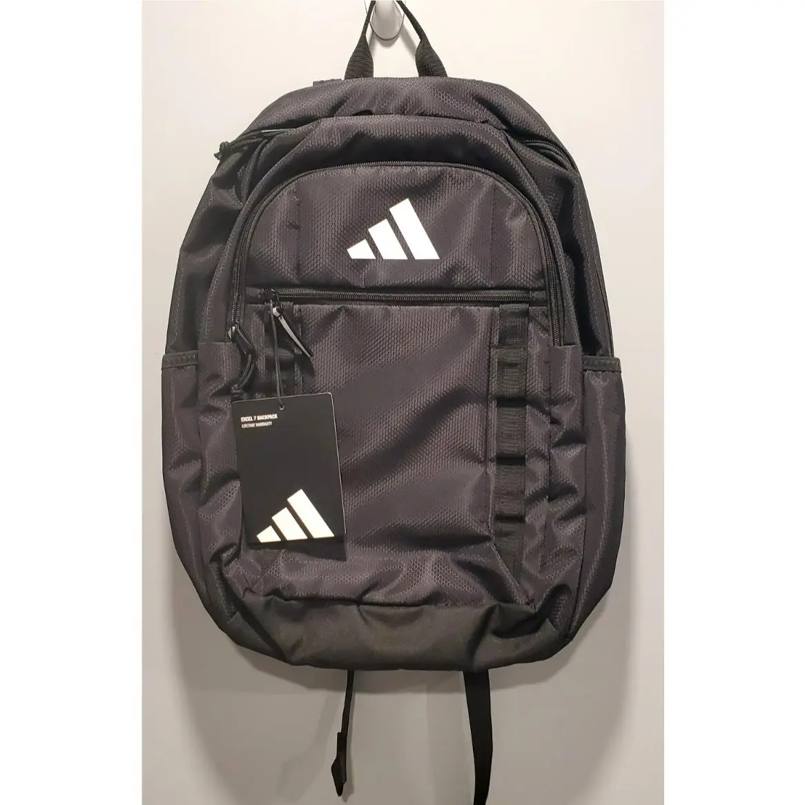 Adidas Excel 7 Backpack Laptop 16in Laptop Storage White Black Tech Friendly