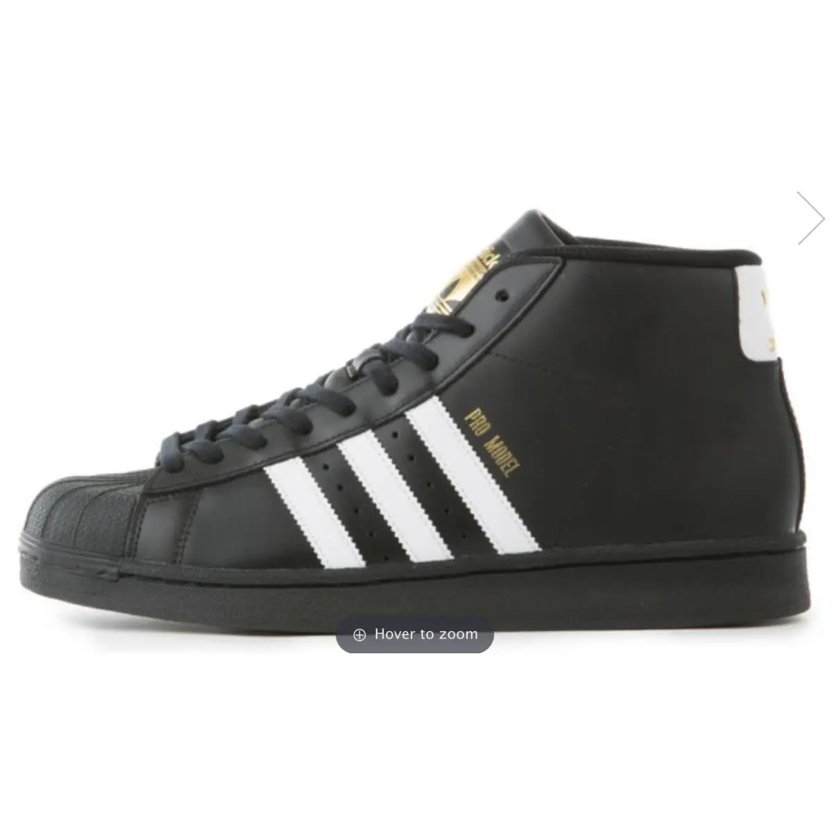Adidas Pro Model Black Lifestyle Men`s Sneakers - Size 10.5 - B39368 - Leather - Black