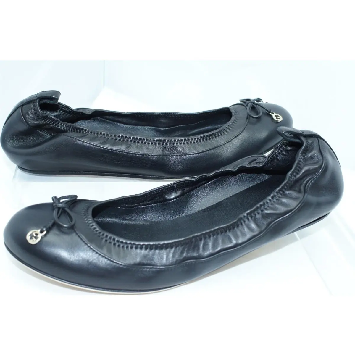Women`s Shoes Ballet Flats Size G 36 Black Leather by Gucci