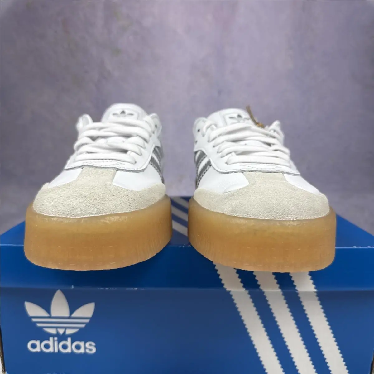 Adidas shoes - adidas Sambae - Sambae - JQ8412 - White, Manufacturer: Cloud White/Silver Metallic/Gum (UPC: 0197621976514) 1