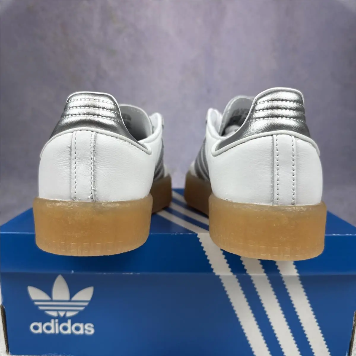 Adidas shoes - adidas Sambae - Sambae - JQ8412 - White, Manufacturer: Cloud White/Silver Metallic/Gum (UPC: 0197621976514) 3
