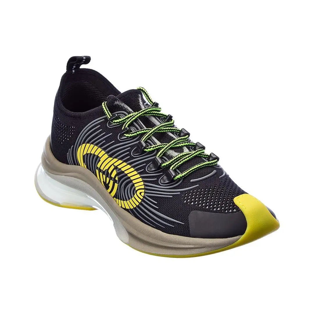 Run Knit Sneaker Men`s Black 6 by Gucci