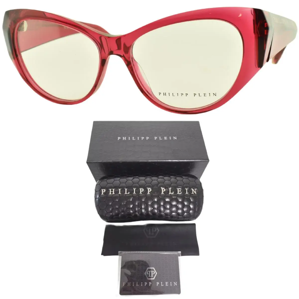 Philipp Plein Flying Butterfly VPP101 0AGN Red Eyeglasses
