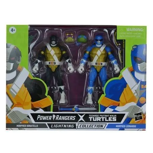 Power Rangers X Teenage Mutant Ninja Turtles Lightning Collection Action Donatello Black and Leonardo Blues