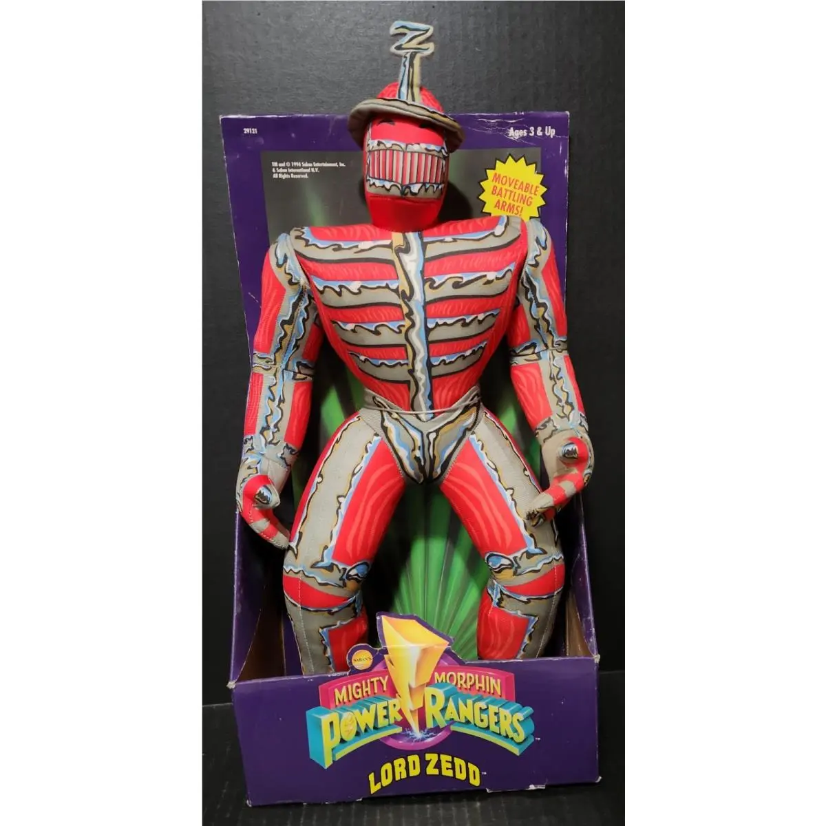 1994 Saban`s Mighty Morphin Power Rangers Large Lord Zedd 19 Plush Toy