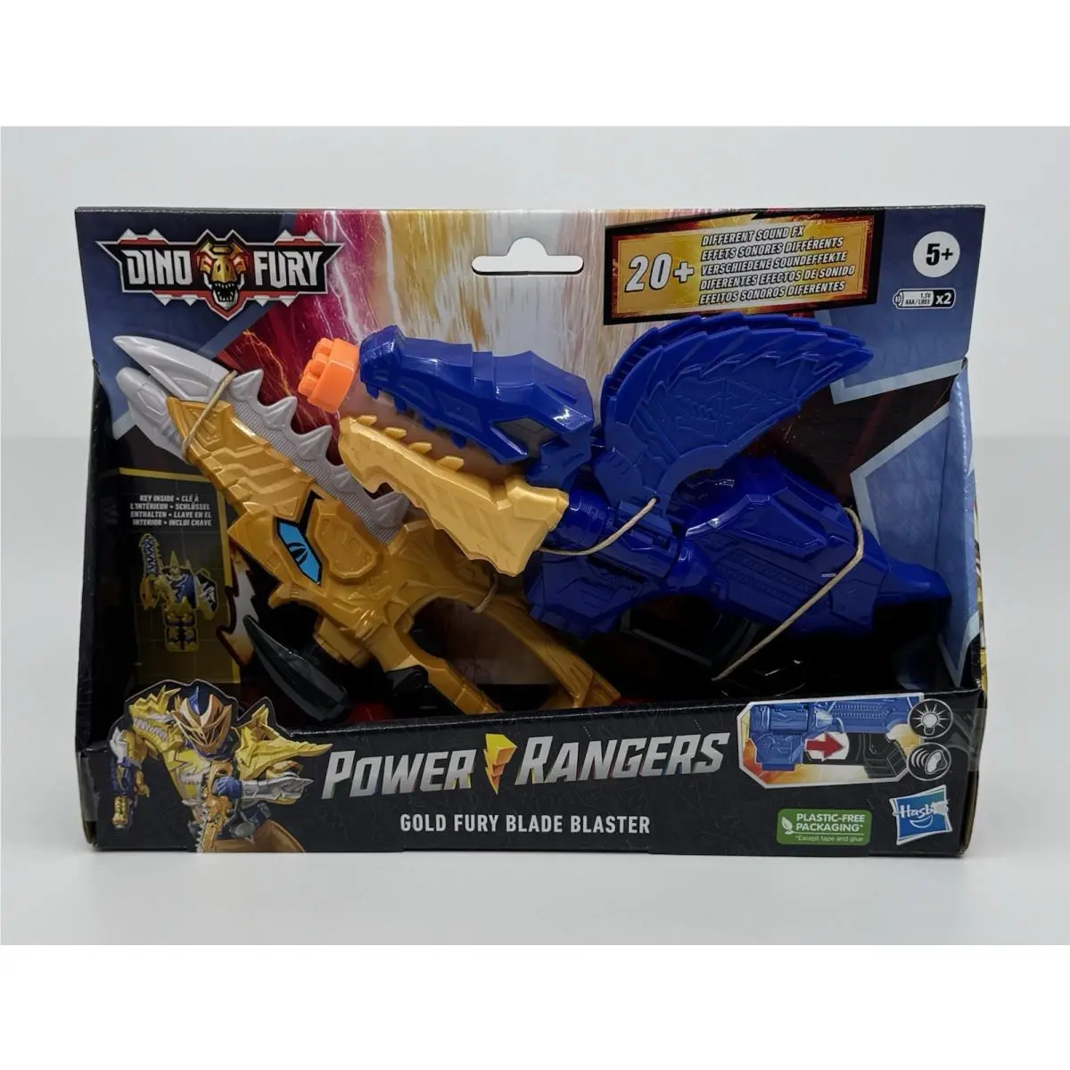 Power Rangers Dino Fury Gold Fury Blade Blaster Gun 2022 Hasbro