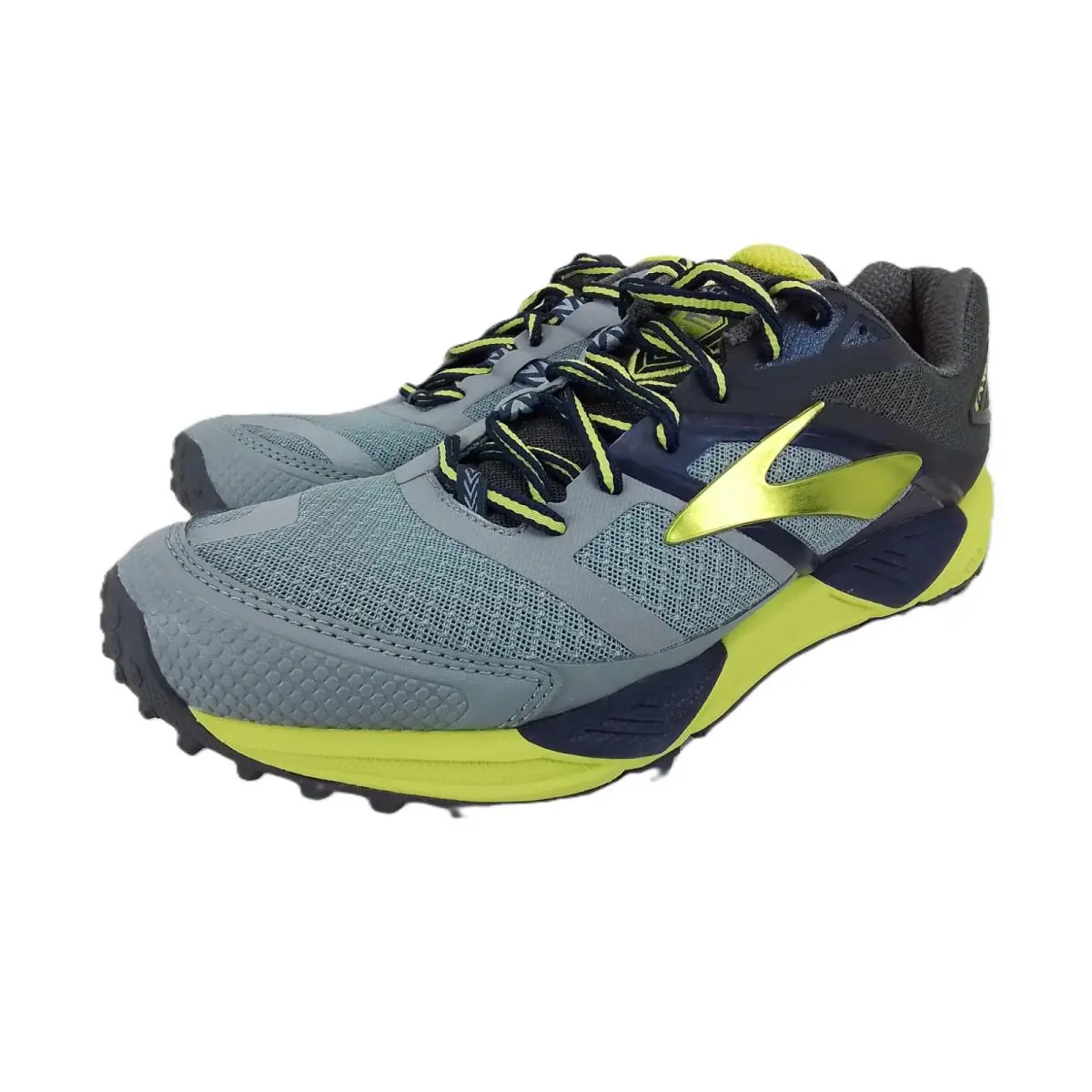 Brooks Men`s Cascadia 12 Primer Grey Anthracite Lime Punch 8.5 US