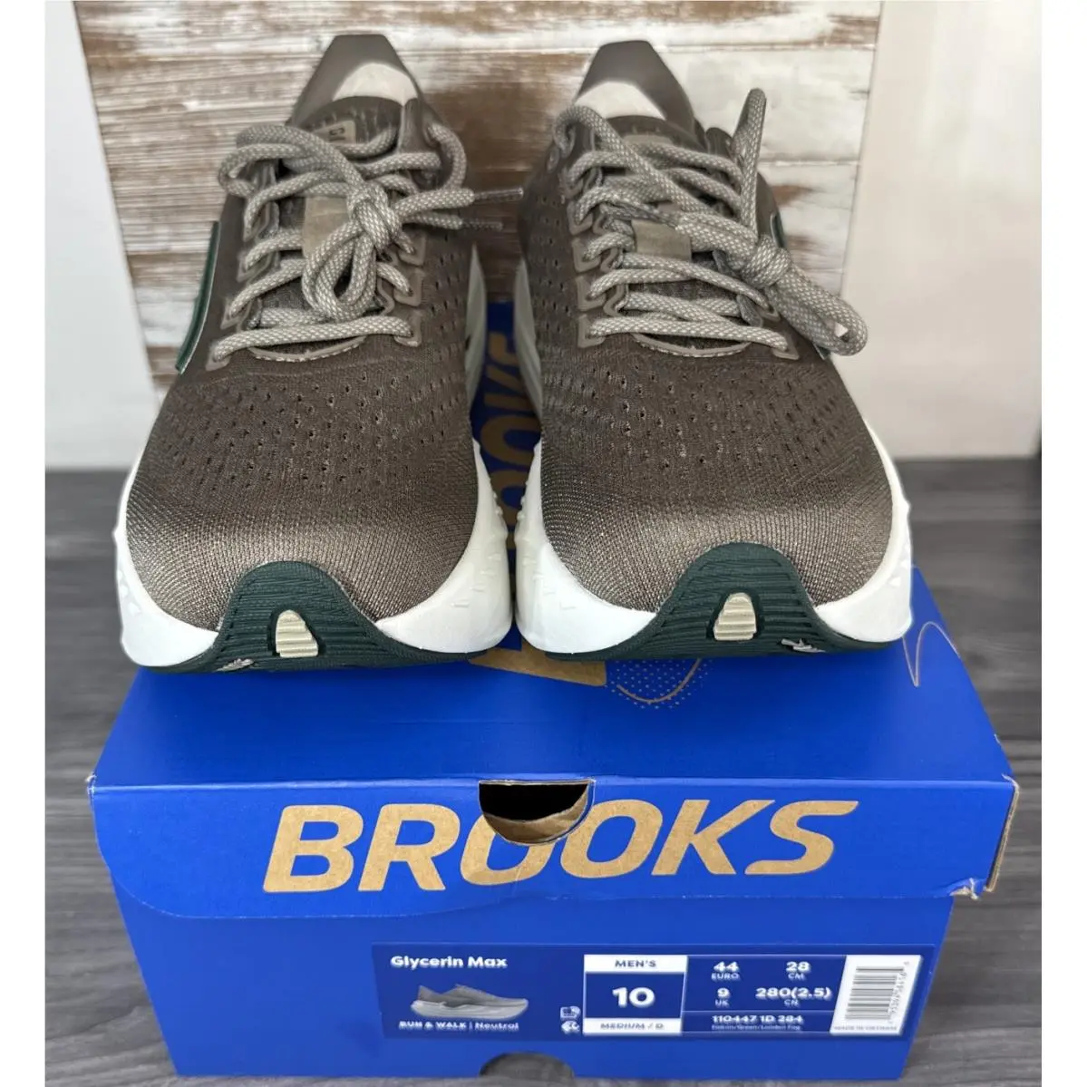 Brooks shoes - Brooks Glycerin Max - Glycerin Max - 110447 1D 284 - Falcon/Green/Londo Fog (UPC: 0195394584165) 2