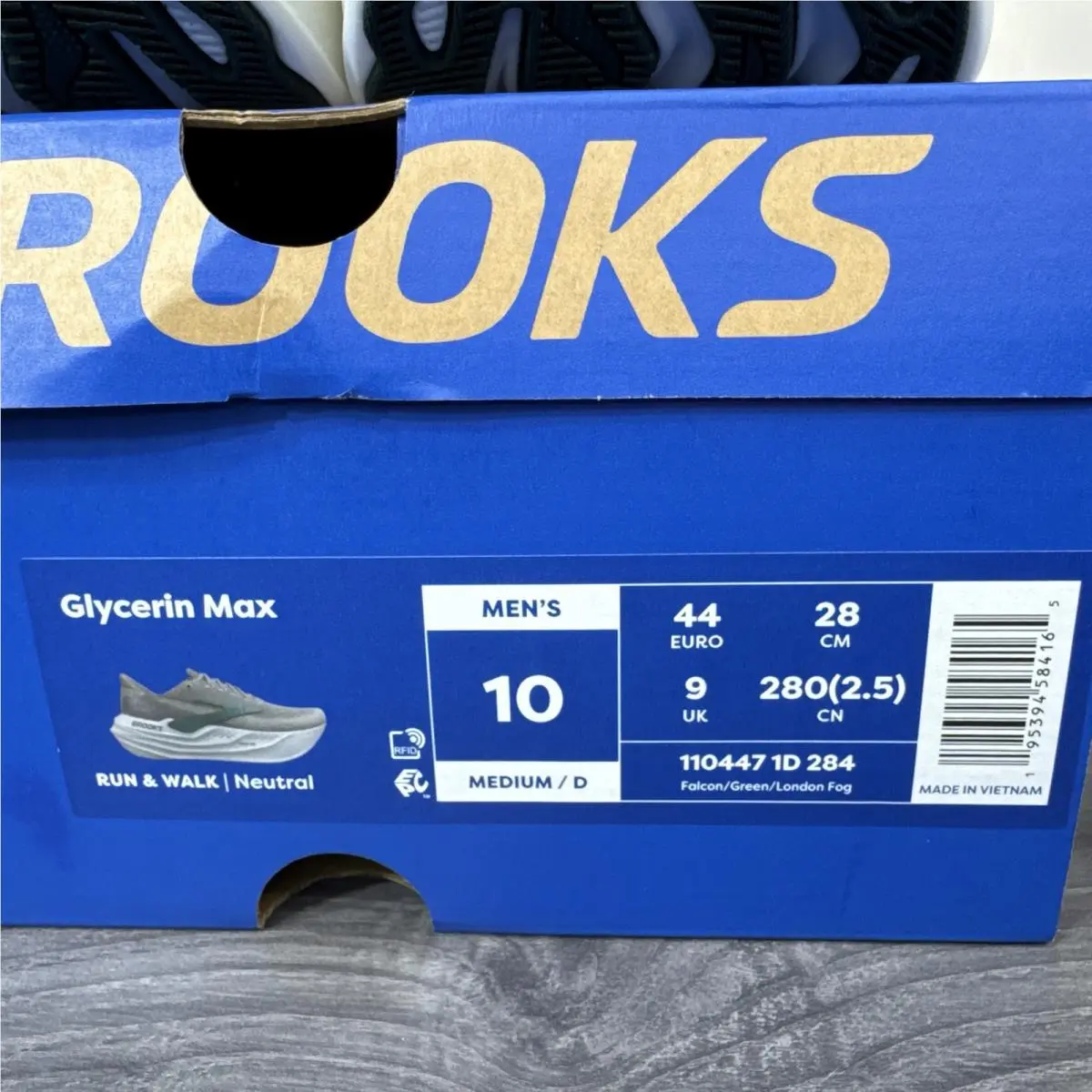 Brooks shoes - Brooks Glycerin Max - Glycerin Max - 110447 1D 284 - Falcon/Green/Londo Fog (UPC: 0195394584165) 3